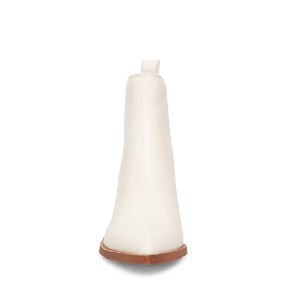 Steve Madden Bone Leather Ankle Boots | Chunky Heel Western | Size 8 NWT - Picture 3 of 3